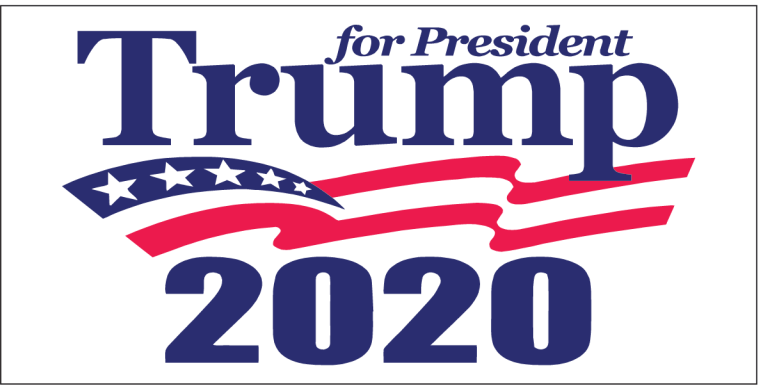 Trump For President White  - Bumper Sticker