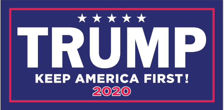 Trump Keep America First 2020 Blue - Bumper Sticker