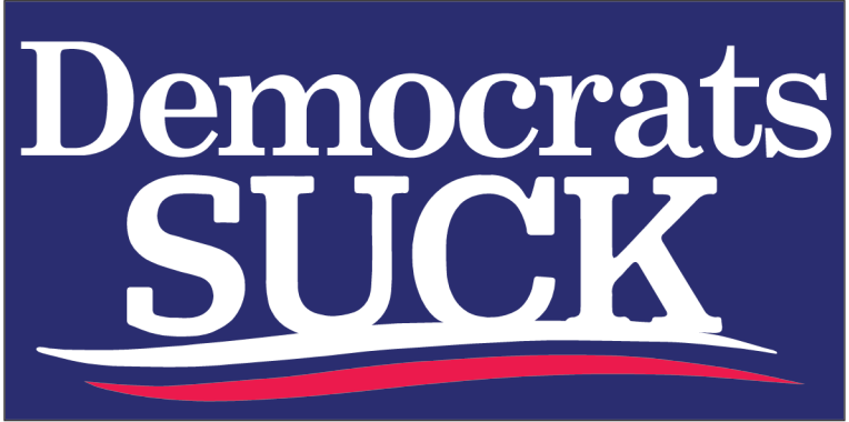 Democrats Suck - Bumper Sticker