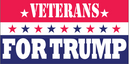 Veterans For Trump Red White And Blue -  Bumper Sticker
