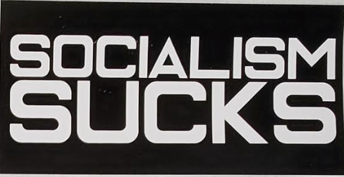 Socialism Sucks Black And White - Bumper Sticker