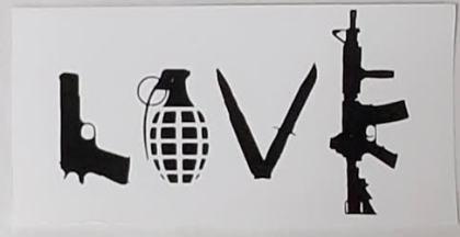 LOVE Weapons - Bumper Sticker