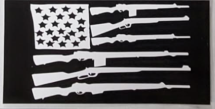 USA Weapons Stripes Flag - Bumper Sticker