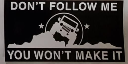 Don't Follow Me You Won't Make It - Bumper Sticker