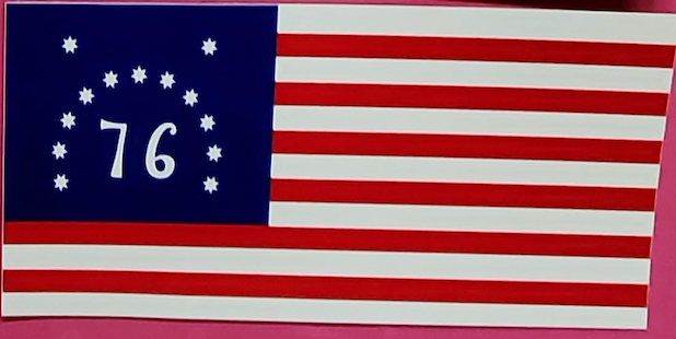 Betsy Ross 76 Half Circle Of Stars - Bumper Sticker