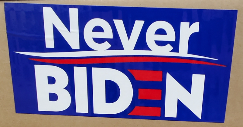 Never Biden  -  Bumper Sticker