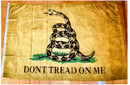 Gadsden Don't Tread On Me Vintage Flag Rough Tex® 100D Size Variants (3'X5' 2'X3 12"X18")