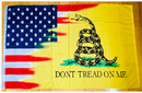 USA Gadsden Don't Tread On Me Flag Rough Tex® 100D Size Variants (3'X5' 2'X3 12"X18")