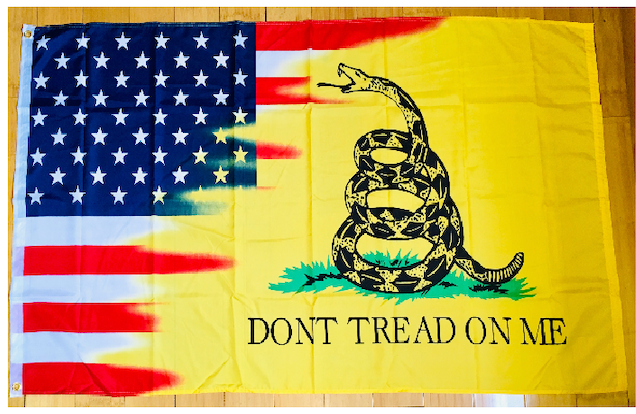 USA Gadsden Don't Tread On Me Flag Rough Tex® 100D Size Variants (3'X5' 2'X3 12"X18")