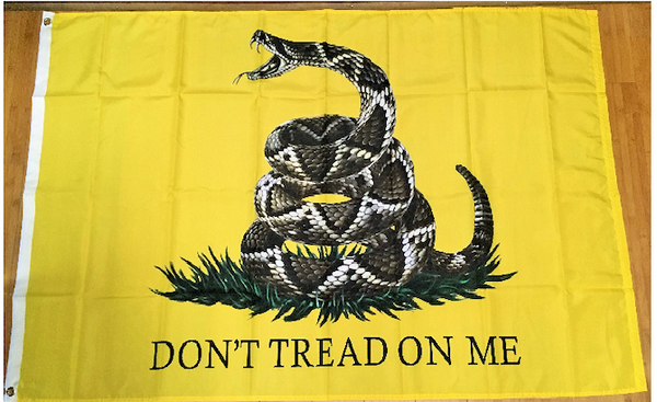 Bandiera Gadsden 'Don't Tread On Me' 3x5 Piedi - Serpente A Sonagli Su Bandiera Gadsden 'Don't Tread On Me' 3x5 Piedi - Serpente A Sonagli Su