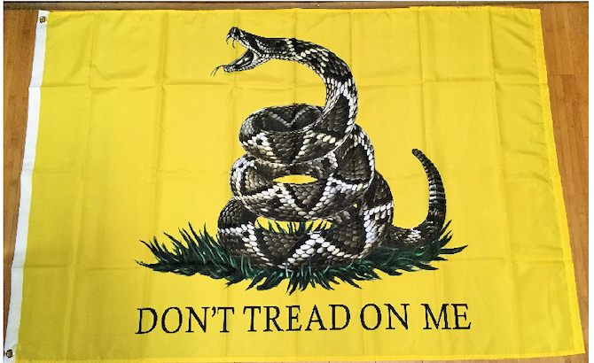 Gadsden Don't Tread On Me Live Snake Flag Rough Tex® 100D Size Variants (3'X5' 2'X3 12"X18")