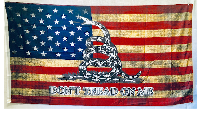 Vintage Betsy Ross Don't Tread On Me White Snake Rough Tex® 100D Size Variants (3'X5' 2'X3 12"X18")