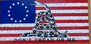 Betsy Ross Gadsden Don't Tread On Me White Snake - Bumper Sticker