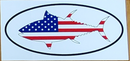 USA Fish   - Bumper Sticker Oval Gulf of America Sport Fishing