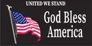 United We Stand God Bless America  - Bumper Sticker
