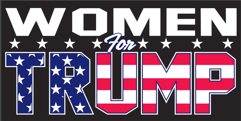Women For Trump Black - Bumper Sticker