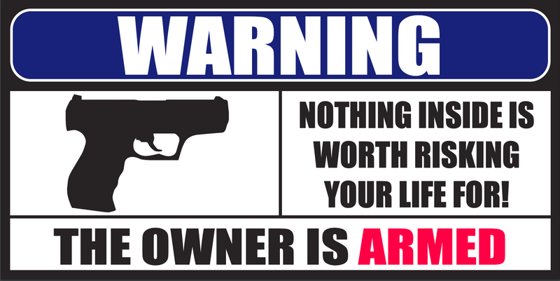 Warning The Owner Is Armed - Bumper Sticker