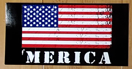 Merica - Bumper Sticker America USA flag