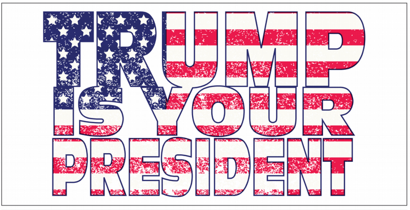 Trump Is Your President - Bumper Sticker