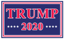 Trump 2020 Red And Blue Double Sided Yard Sign 14.5"X 23" Inches