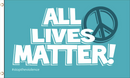 All Lives Matter Peace Sign 3'X5' Flag Rough Tex® 100D