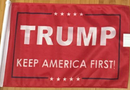 Trump Car Flags: Trump 2020, Trump Nation, Trump MAGA (red & blue); double sided Rough Tex Knit ®