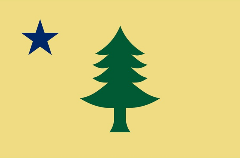 Maine 1900 Flag - 12"X18" 100D ROUGH TEX ®
