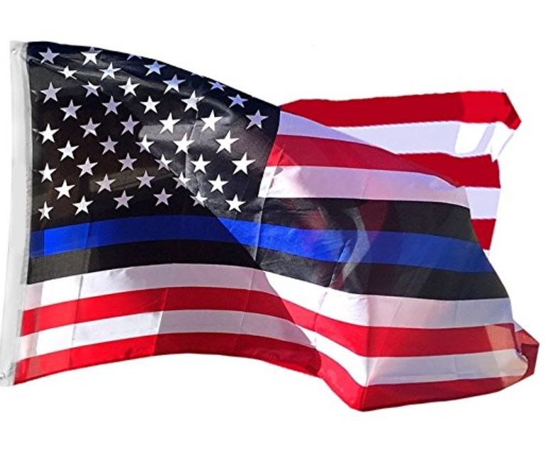Blue Lives Matter Black White And Blue Line USA 2'X3' Flag Rough Tex® 100D