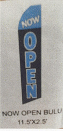 NOW OPEN BLUE SWOOPER FLAG