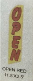 Open Red And Yellow Swooper Flag