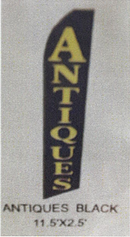 Antiques Black Swooper Flag