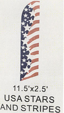 USA Stars And Stripes Swooper Flag