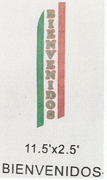 BIENVENIDOS SWOOPER FLAG