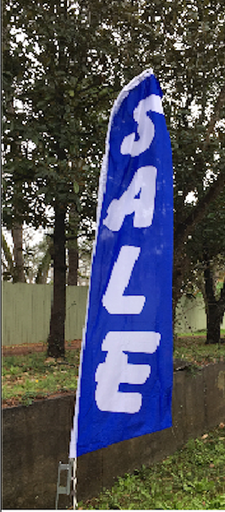 Sale Blue 11.5'x2.5' Swooper Flag Rough Tex® Knit Feather
