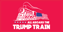 All Aboard The Trump Train Red - Bumper Sticker