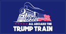 All Aboard The Trump Train Blue- Bumper Sticker