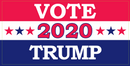 Vote Trump 2020 Red White And Blue Stars- Bumper Sticker