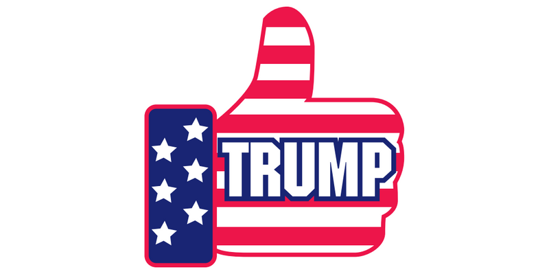 USA Thumbs Up Trump- Bumper Sticker