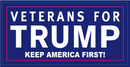 Veterans For Trump KAF Keep America First - Bumper Sticker