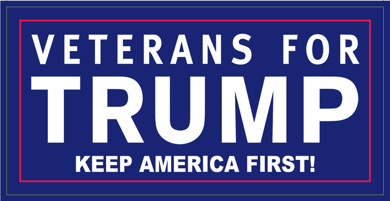 Veterans For Trump KAF Keep America First - Bumper Sticker