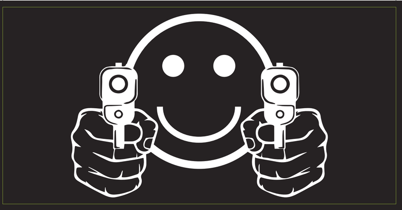 Smiley Face Guns- Bumper Sticker