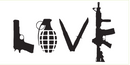 LOVE Weapons - Bumper Sticker