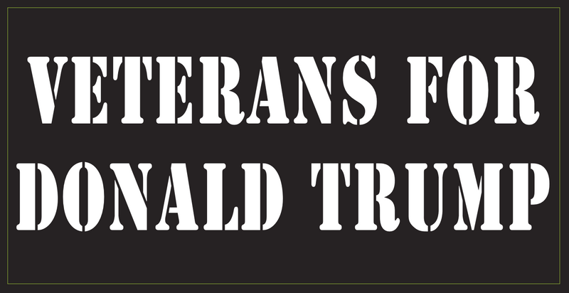 Veterans For Donald Trump- Bumper Sticker
