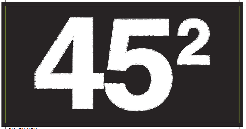 45 To the 2nd Power- Bumper Sticker