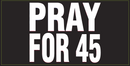 Pray For 45 - Bumper Sticker