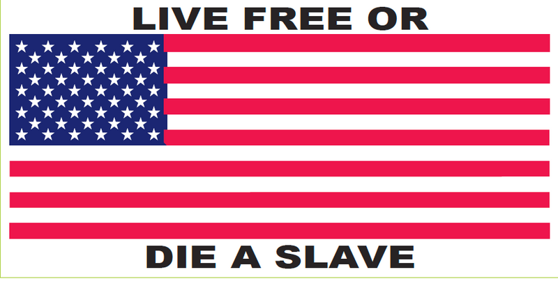 Live Free Or Die A Slave - Bumper Sticker