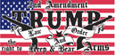 Trump 2nd Amendment Law And Order Aluminum Embossed License Plate
