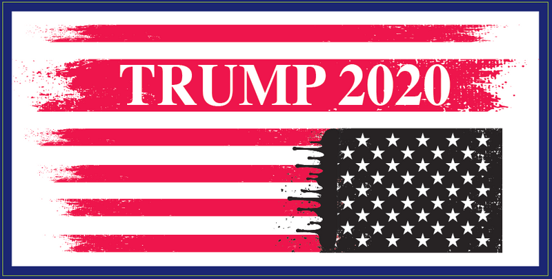 Trump 2020 Upside Down USA  - Bumper Sticker