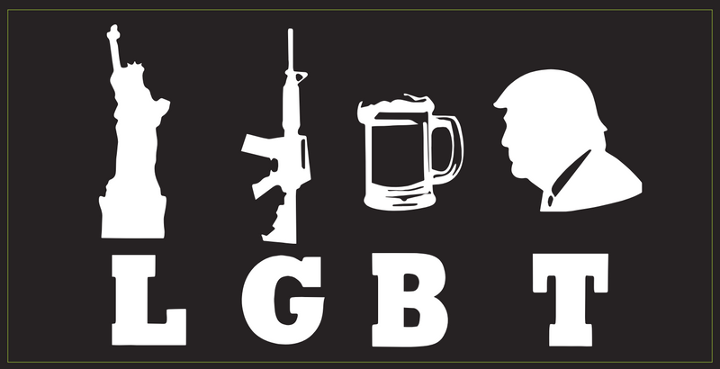 Liberty Guns Beer Trump - Bumper Sticker