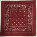 Assorted Bandana Paisley Head Wrap In Various Colors 100% Cotton 22"X22"
